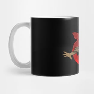 Scary Alien Monster Spooky Ghost 80's Retro Mashup Mug